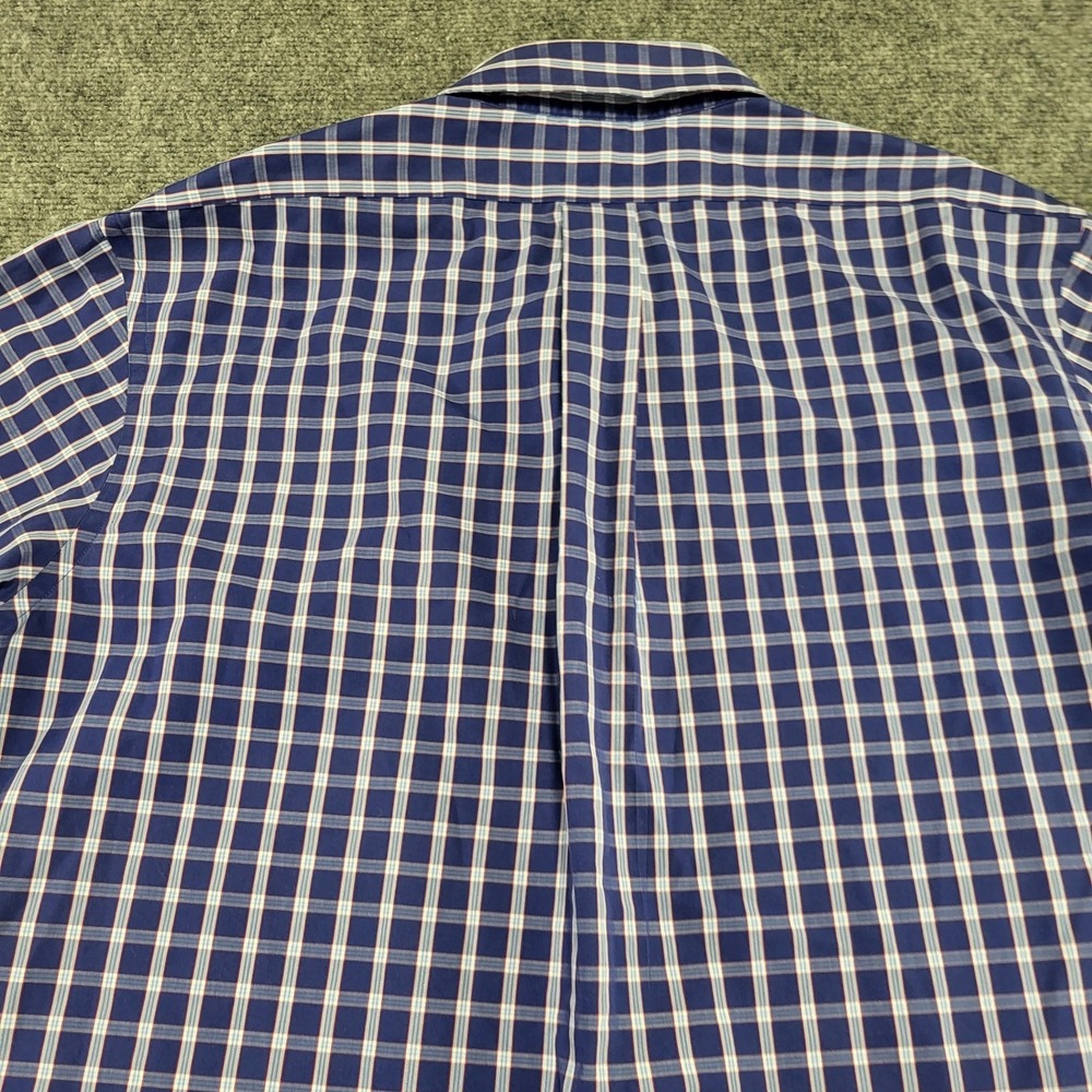 Men's Brooks Brothers Regent Shirt XL Blue Button Down Puckerware Plaid Checker - Picture 13 of 16